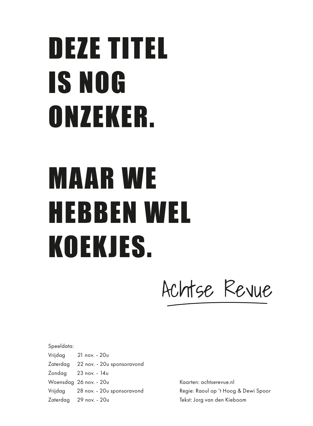 Klaar voor een generale repetitie?